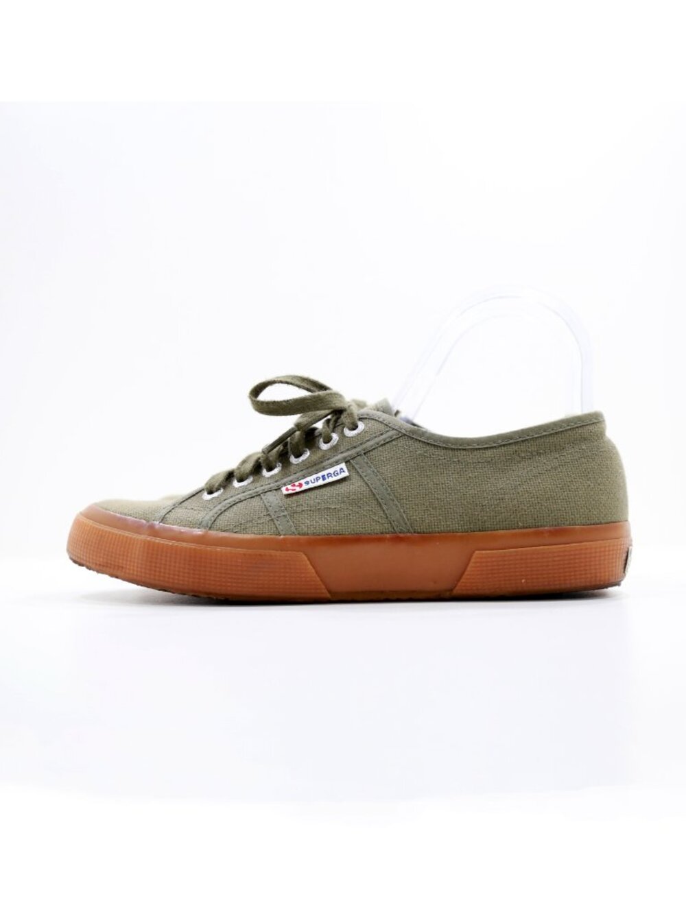 Superga COTU Classic Green Canvas Low Top Sneakers - Women's 8/EU 39
